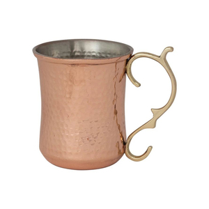 Ensemble de tasses en cuivre pur faites à la main avec sous-verre et paille assortis, finition martelée, articles de bar pour cocktails et bière, prix avantageux - Product Image 3