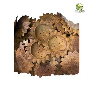 High Quality Red Wood Sunflower Slotted Serving <b>Spoon</b> Short Handle Eco Friendly Silver Plated Mirror Polish <b>Spoon</b> for <b>Baby</b> - Product Image 4