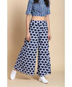 Pantalon Palazzo en rayonne fait main pour femmes et filles Pantalon large taille haute à séchage rapide avec logo et décor de poche Taille unique XL - Product Image 3