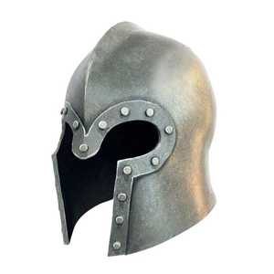 Handcrafted Antique-style Steel and Brass Medieval Helmet Battle-ready Perfect for Home Decor and armor Collections. - Product Image 4