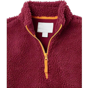 Veste en polaire sherpa à fermeture éclair intégrale pour homme adulte, logo personnalisé en gros, marron, manches longues, patchwork, mode masculine - Product Image 6