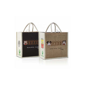 Petit sac fourre-tout en jute fabriqué à la main sac de créateur en jute écologique à la mode pour la durabilité - Product Image 1