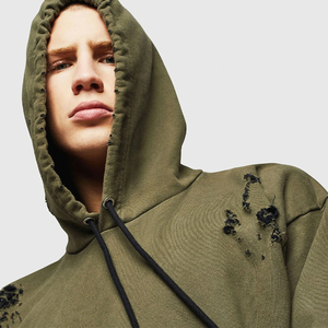 100% sweats à capuche en molleton de coton unisexe avec des couleurs multiples et des sweats à capuche vintage lavés à l'acide pour les hommes respirants - Product Image 2