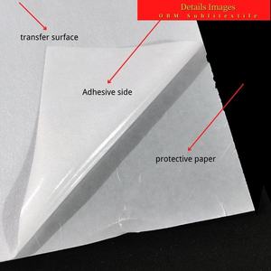 Película de transferencia sublimable al por mayor para insignias, <span class=keywords><strong>papel</strong></span> de sublimación duradero imprimible <span class=keywords><strong>OBM</strong></span> Sublitextile para camisetas de algodón oscuro - Product Image 3