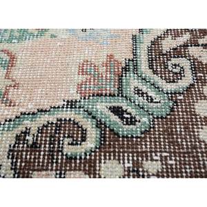 Tapis en laine noué à la main de grande taille, style vintage, Pae-3257, motif floral rouge-orange, pour la maison, le salon, le couloir, rectangulaire, pour adolescents - Product Image 3