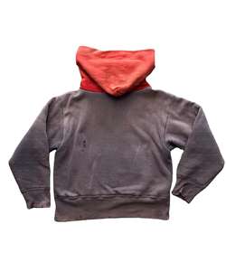 Sweat à capuche pour homme, style décontracté, vintage, délavé au soleil, effet délavé à l'acide, brodé, style streetwear, double couche, intérieur en gaufre, blanc, hiver, 2 pièces - Product Image 2