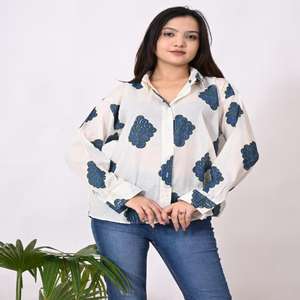 Boho Style <b>shirt</b> <b>women</b> wear cotton casual <b>shirts</b> <b>women</b> wear <b>loose</b> top comfy top blouse hand block printed long <b>shirts</b> <b>for</b> <b>women</b> - Product Image 1