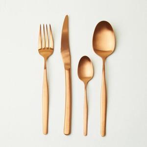 Contemporary Designer Stainless Steel Metal Cutlery Set ultra Modern Minimalist Finished Stylish Dining Presentation for Wedding - Product Image 1
