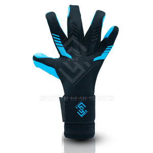 Gants de gardien de but professionnels de haute qualité avec paume en latex à forte adhérence, design respirant, support de poignet sécurisé, fermeture à boucle et crochet - Product Image 2