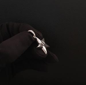 Colgante Minimalista de Estrella en Plata 925 con Moissanita VVS, Joyería de Lujo Estilo Hip Hop - Product Image 5