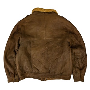 Custom <b>Men</b> Genuine Leather <b>Jacket</b> Sherpa Lined Turn-Down Collar Moto <b>Biker</b> Style Winter Outerwear Zip & Single Button Closure - Product Image 2
