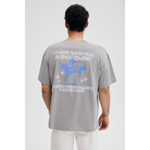 GRIMELANGE KORVEN เสื้อยืดคอกลมผ้าฝ้ายออร์แกนิก 100% สำหรับผู้ชายพิมพ์ลายรายละเอียดพอดีตัว - Product Image 1