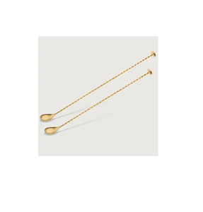 Cuillère de bar en laiton de conception chaude accessoires de bar artisanat outil de barman pour Cocktail remuant cuillère à mélanger - Product Image 5