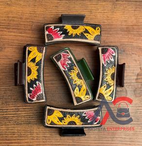 มาใหม่ล่าสุดร้อนขายสไตล์ตะวันตกทําด้วยมือเครื่องมือแกะสลักหนังผมกรงเล็บคลิปหนังกรงเล็บอุปกรณ์เสริมผมสําหรับผู้หญิง - Product Image 1