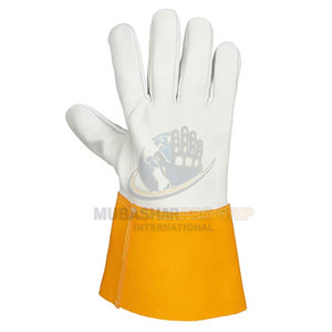 Heavy Duty Leather Construction <b>For</b> Tough Conditions TIG MIG Welding <b>Gloves</b> Quality TIG MIG Welding <b>Gloves</b> - Product Image 3