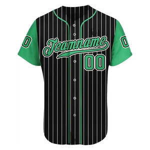 Fait sur mesure vous possédez Design Sublimation impression numérique fines rayures maillot de Baseball cousu Baseball uniforme équipe Softball maillot - Product Image 2