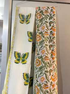 Lightweight Eco-Friendly Floral Cotton <b>Scarf</b> <b>Traditional</b> Indian Design Hand Block Printed <b>Shawl</b> - Product Image 6