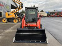 Chargeuse compacte d'occasion Kubota SSV75, 75 KW, diesel, hydraulique, avec godet frontal pour travaux agricoles et de construction