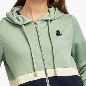Custom Logo Top Quality Your Own Design OEM ODM Service Ladies Color Block Hoodie 2024 New Arrival <b>Zip</b> <b>up</b> <b>Hoodies</b> for Sale - Product Image 6