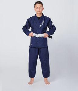 ยอดนิยมเด็กคาราเต้Bjj Gisในการปรับแต่งโลโก้บราซิลCore Navy Jiu Jitsuผ้าฝ้าย 100% ผ้าทอมุกใน 450 GSMสําหรับเด็ก - Product Image 2