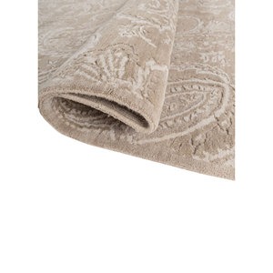 Alfombras de Lana Anudadas a Mano Color Marfil Estilo Gilded Age para el Hogar - Alfombra Abstracta Rectangular para Entrada, Pasillo y Suelos del Hogar - Product Image 2