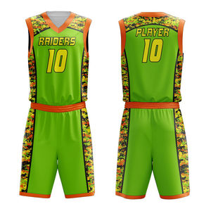 Ensemble d'uniformes de basket-ball réversible à imprimé personnalisé 2026, dernière collection, meilleur prix de gros pour l'été, unisexe, 100% polyester - Product Image 1