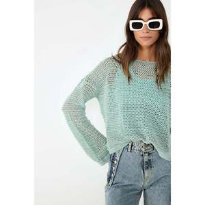 Suéter Casual de Punto Suave para Mujer, 100% Acrílico, Cuello Redondo, Transpirable, Tejido No Tejido, Invierno - Product Image 2