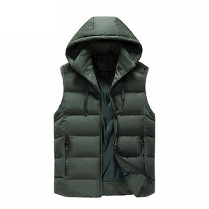 Nouvel arrivage de veste sans manches pour hommes manteaux bouffants personnalisés veste en duvet de couleur unie gilet d'hiver vêtements d'extérieur coupe-vent vêtements - Product Image 5
