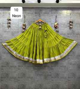 Ethnic Wear Lehenga <b>Skirt</b> for <b>Women</b> <b>Purple</b> Heavy Khadi Cotton Hand Block Print Moisture Wicking Traditional Design for Best - Product Image 2