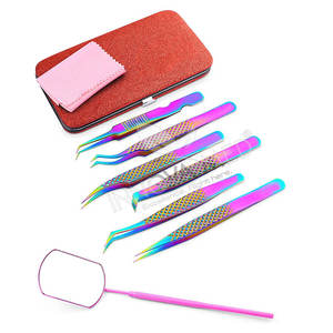 Nuevo estuche de piel sintética con punta puntiaguda para pinzas de extensión de pestañas Material de acero inoxidable - Product Image 3