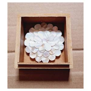 Total Marque Naturel Moderne En Bois MDF Os Incrustation Mère Perle Amour Art Floral Écologique Miroir De Noël Décoration Article - Product Image 5