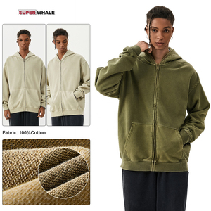 Sudaderas con Capucha Extra Grandes de Estilo Coreano, Lavadas al Ácido, Desgastadas, con Cordón, Totalmente Personalizables, para Hombre - Product Image 3