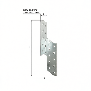 ETA-08/0170 Anclaje para Correa de Techo Izquierda/Derecha X32x2mm GAH Paquete de 100 - Colgadores Metálicos - Product Image 3