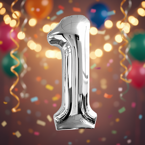 ลูกโป่งปาร์ตี้เลิฟ หมายเลขซิลเวอร์ N1 100 ซม. 12 ลูก/ถุง - Product Image 3