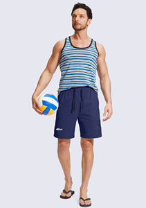 กางเกงขาสั้นเอวสูงใส่ได้ทั้งชายและหญิงสำหรับฤดูร้อนกางเกงผ้าโพลีเอสเตอร์น้ำหนักเบาระบายอากาศได้ดีโลโก้ได้ตามต้องการ - Product Image 4