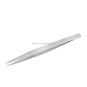 Pinzas pequeñas de mano para cejas de 9cm con punta inclinada de 3,5 pulgadas, mango de acero, cabeza negra para dar forma a las cejas y depilación de la barbilla - Product Image 6