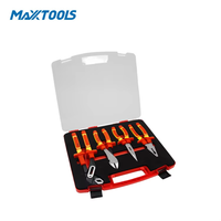 Ensemble d'outils électriques Maxxtools de 4 pièces, isolés VDE 1000V, robustes, avec coffret à outils pour électriciens professionnels, installation et réparation