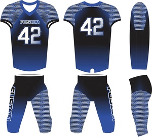 Uniforme de Fútbol Americano Personalizado por Sublimación con Mangas Cortas y Diseño Impreso, 100% Poliéster, MOQ Bajo, Tallas Personalizables - Product Image 2