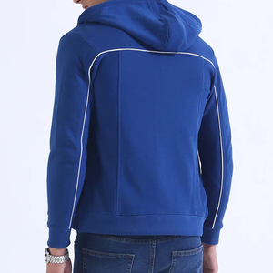 Sweat à capuche zippé homme unisexe poids lourd 100% coton polaire personnalisé fermeture éclair complète sweat à capuche zippé vierge - Product Image 4