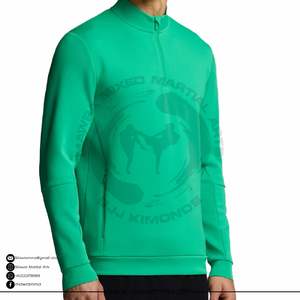 Sudadera de Golf Personalizada con Logotipo Bordado, Media Cremallera, OEM, Alta Calidad, Unisex, Invierno, Exterior, 100% Algodón, Tinte Liso - Product Image 3
