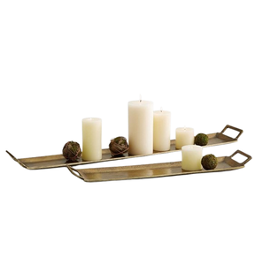 Bandeja de Metal Rectangular con Mango Lateral Proveedor al por mayor Bandeja de Vela de Metal de Gran Venta Decorativa de Tamaño Personalizado - Product Image 4