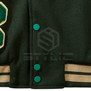 Vêtements de sport de qualité supérieure Chenille broderie cuir veste d'hiver tenue décontracté en plein air hommes personnalisé Chenille broderie vestes - Product Image 5