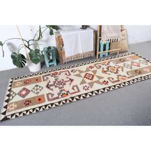 3.2x9.4 ft Turkish <b>Rug</b>, <b>Runner</b> Vintage <b>Rug</b>, Brown Plants & trees <b>Rug</b> - Product Image 4