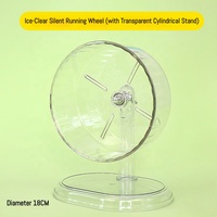 Roue d'exercice pour hamster en cristal transparent à rotation fluide, réduction du bruit, design antidérapant et sûr, idéale pour le jeu quotidien