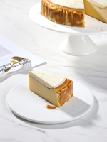 Pastel de Queso Vasco con Limón y Crema de Chocolate Congelada, 850g, Caja Redonda de 8 Pulgadas, para Cafeterías y Salones de Té