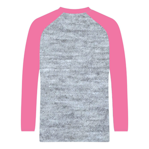 Camiseta de Manga Corta Raglán Heather Grey Soror, Camiseta Rosa y Verde para Mujeres de Hermandad Griega, Estilo Universitario, Veraniego, con Diamantes - Product Image 6