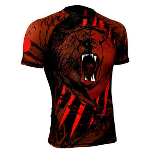 Camiseta de Compresión de Manga Corta Unisex de la Mejor Calidad, Spandex/Poliéster, Antibacteriana, Transpirable, de Secado Rápido, Sublimación - Product Image 1