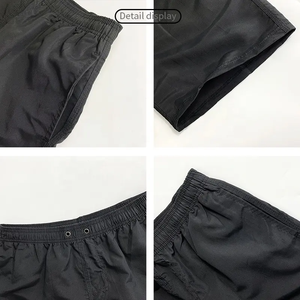 Pantalones cortos deportivos de gimnasio para correr informales de talla grande para hombre personalizados de fabricante OEM, pantalones deportivos de poliéster con cordón de malla estampado de logotipo - Product Image 2