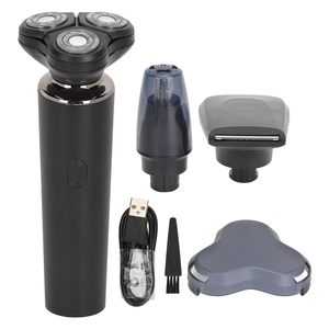 Kit de rasage électrique sans fil pour homme, tondeuse à triple lame avec tête flottante et lames remplaçables, rasoirs étanches IPX7 - Product Image 1
