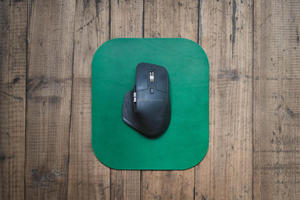 Genuine Leather <b>Mouse</b> Pad Heat Stamped Logo Desk <b>Mat</b> Luxury Cowhide Leather Case Mousepad for Brand Promotions LMP-0108 - Product Image 6